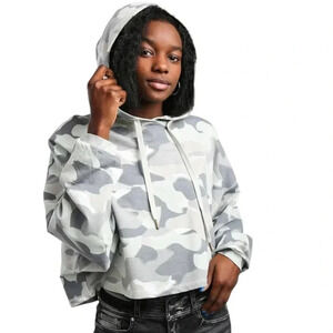Z SUPPLY | Rowan Painted Camo Dusty Cropped Hoodie Size M
